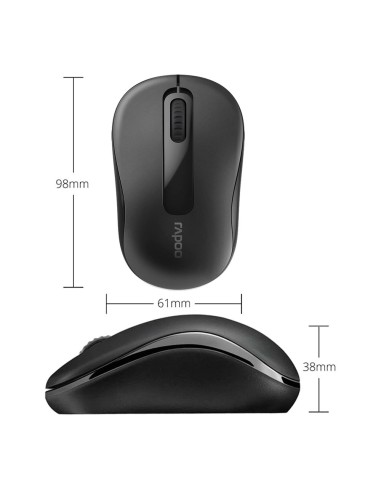 Mouse inalámbrico RAPOO M10 Negro...