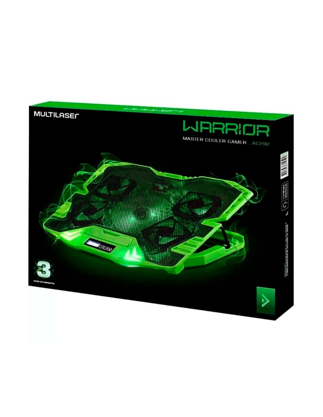 Cooler Gamer Para Portátil Con 5 Ventiladores WARRIOR Zelda LED Verde ...