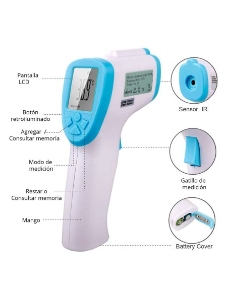 Sensor infrarrojo de temperatura sin contacto