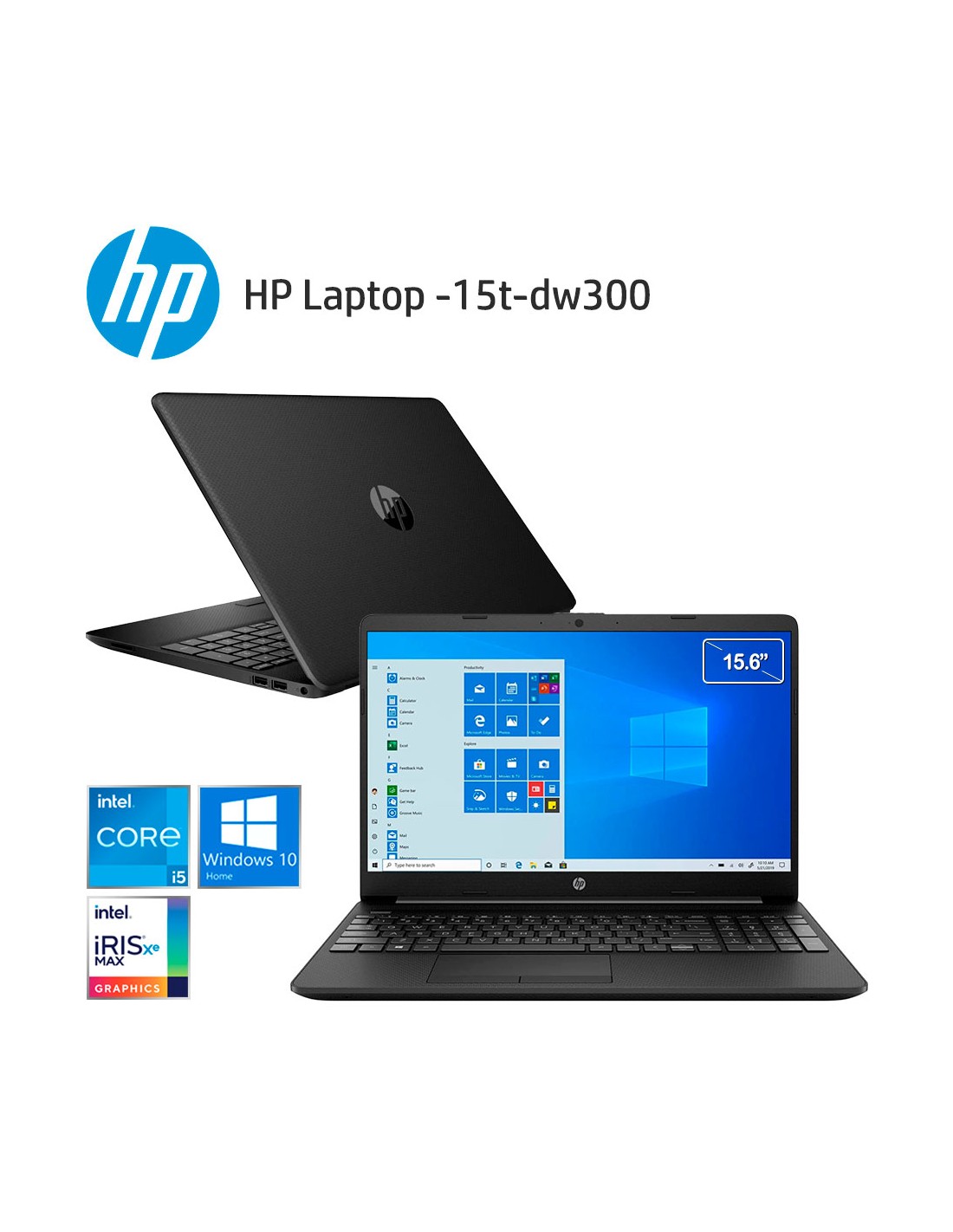 Hp Laptop 15t Dw300 1a3y3av Jet Black 8419