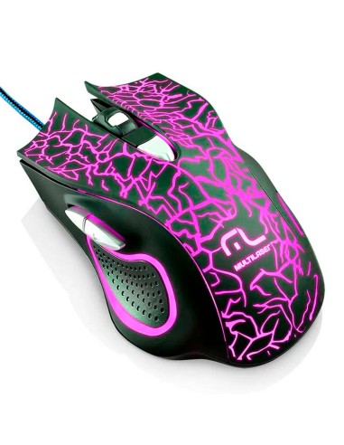 Mouse Gamer MULTILASER negro/LED...
