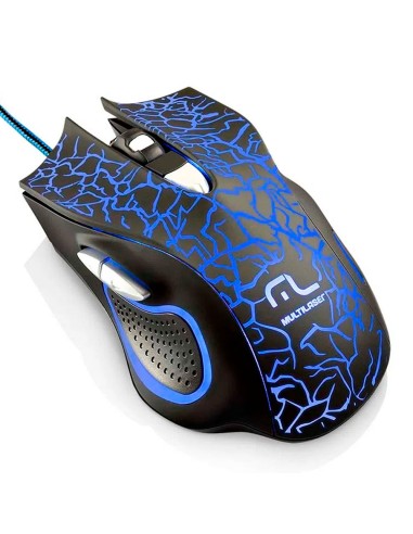 Mouse Gamer MULTILASER negro/LED...