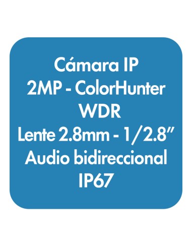 Cámara IP Bala fija ColorHunter de 2...