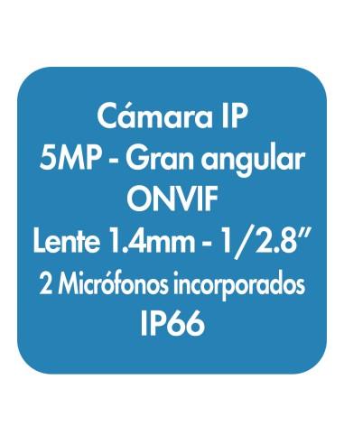 Cámara IP Domo fija Smart IR de 5 MP...