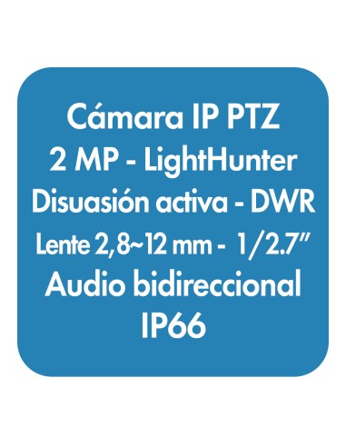 Cámara IP PTZ disuasión activa Smart...