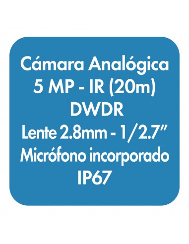 Cámara Analógica Bala fija IR HD de 5...