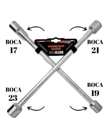 Llave cruz para tornillos de rueda...